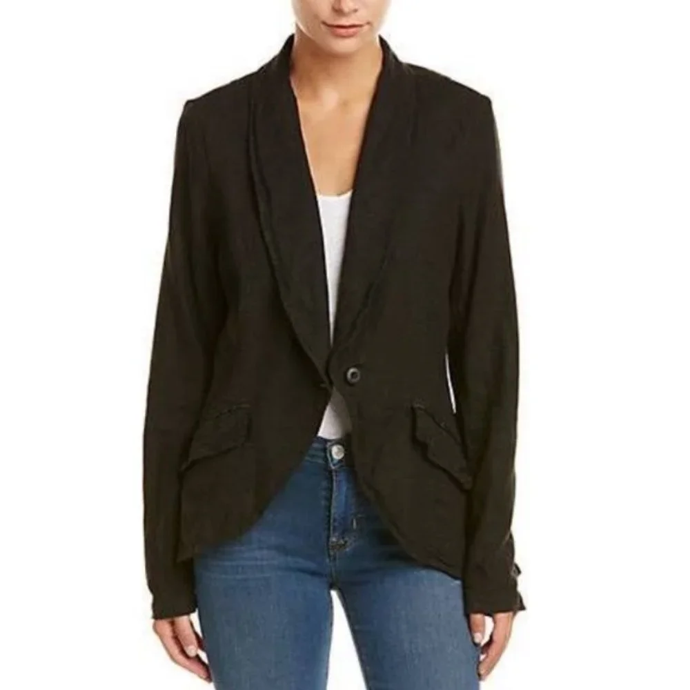 Free People Black Blazer